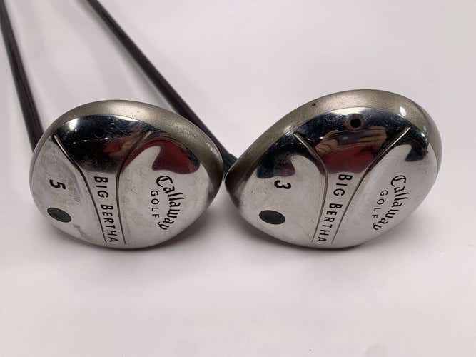 Callaway Big Bertha 2004 3 & 5 Fairway Wood Set 15* 18* Gems 55 55g Ladies RH