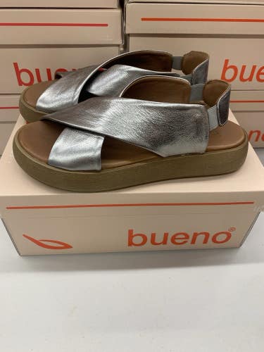 Bueno Footwear Jayden Sandal Dark Silver Metallic Women's Size 36 37 38 40 B2527