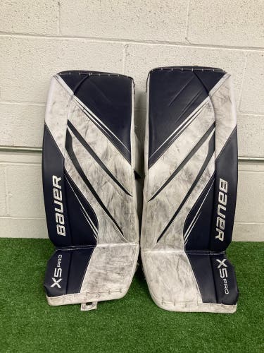 Blue XS Intermediate Bauer Vapor X5 Pro Goalie Leg Pads (Used)