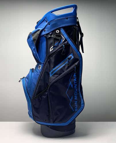 Sun Mountain C-130 Cart Bag Blue 14-Way Divide Single Strap Golf Bag