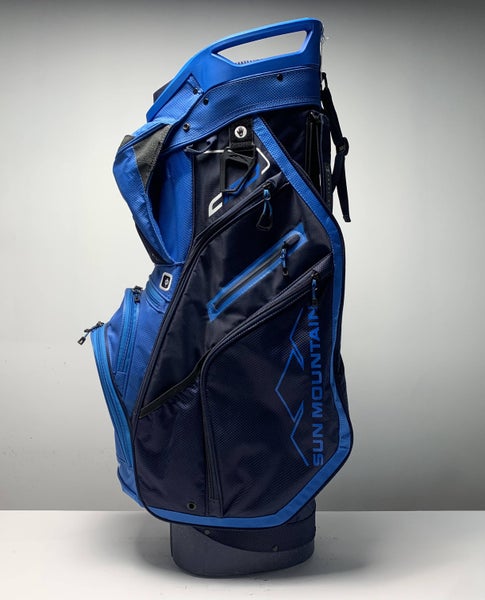 Sun Mountain C-130 Cart Bag Blue 14-Way Divide Single Strap Golf Bag