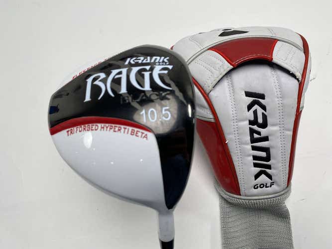 Krank Rage Black Driver 10.5* Aldila Authority Stiff Graphite Mens RH HC