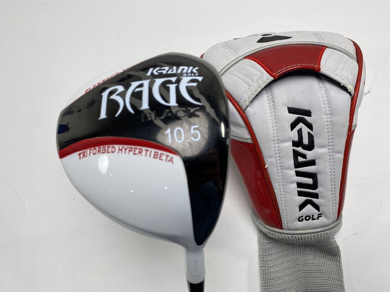 Krank Rage Black Driver 10.5* Aldila Authority Stiff Graphite Mens RH HC