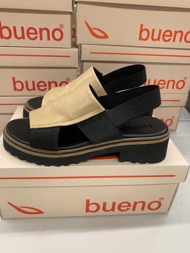 Bueno Footwear Amy Sandal Light Tan Women's Size 38 40 B2300 Black