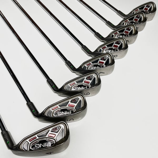 Ping G15 Green Dot Iron Set 4-9, PW, UW Right Handed Stiff Flex Steel Shafts