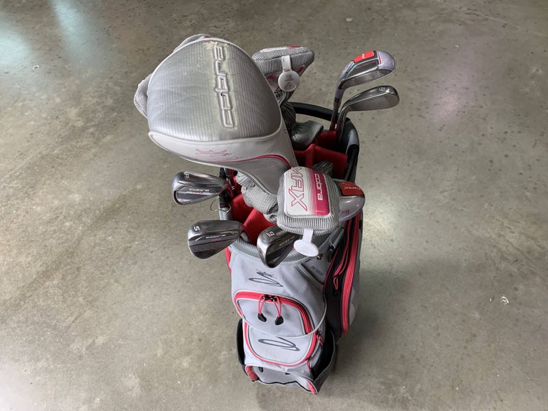 Cobra MAX Womens Club Set Driver 3W-7W 4H-6H 6-PW+SW Putter White Tie RH HC+Bag
