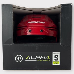 Pro Stock New Warrior Small Alpha One Pro Red Hockey Helmet