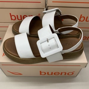 Bueno Footwear Julian Sandal White Women's Size 38 39 B2535