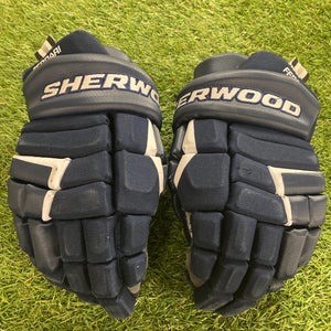 Blue Junior Sher-Wood Code 3 Gloves 10" (Used)