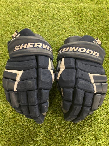 Blue Junior Sher-Wood Code 3 Gloves 10" (Used)