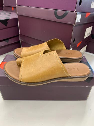 Bueno Footwear Dulla Leather Timeless Sandal Women's 37 B2407 Brown Slide Tulla