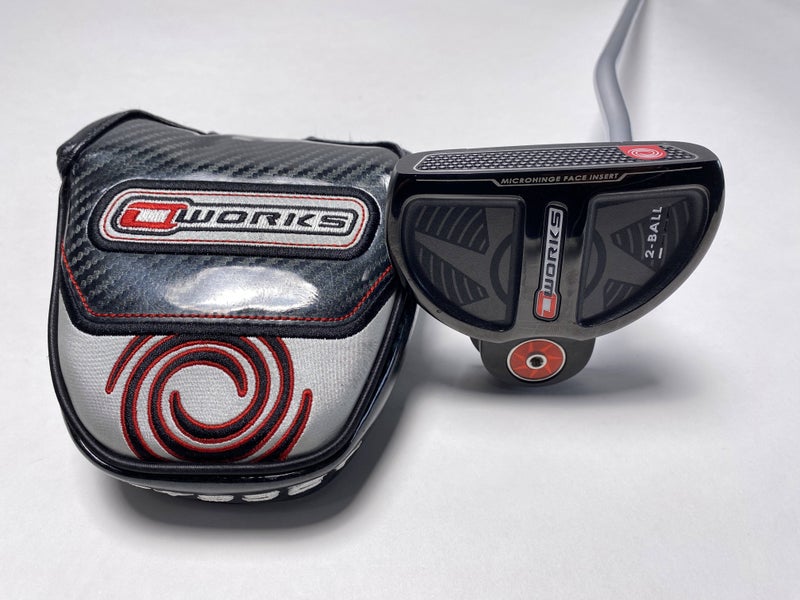 Odyssey O-Works 2-Ball Black MicroHinge Putter 34.5" Mens RH HC NEW