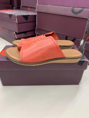 Bueno Footwear Dulla Red Leather Timeless Sandal Women's 37 B2407 Slide Tulla