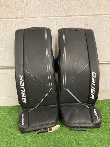 Black XS Intermediate Bauer Supreme M5 Pro Goalie Leg Pads (Used)