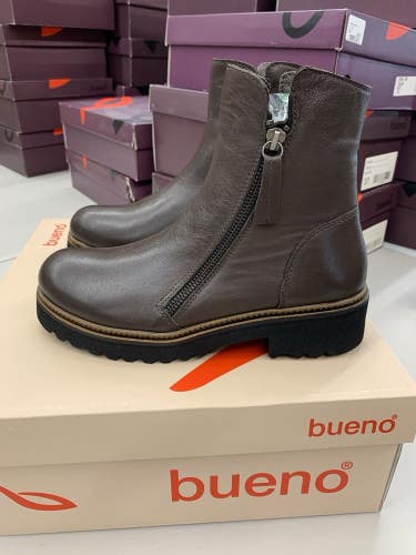 Bueno Footwear Ariana Boot Teak Women's Size 37 38 39 40 41 B2452 Brown Leather