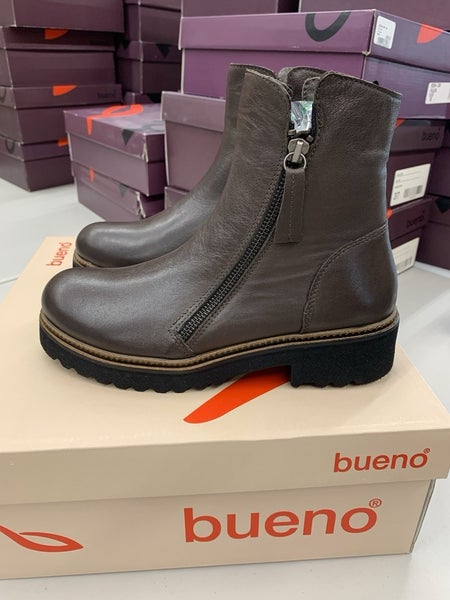 Bueno Footwear Ariana Boot Teak Women's Size 37 38 39 40 41 B2452 Brown Leather