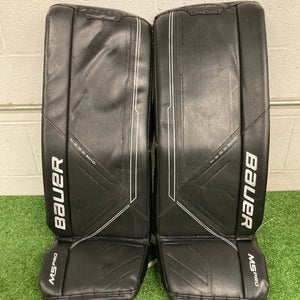 Black Small Intermediate Bauer Supreme M5 Pro Goalie Leg Pads (Used)