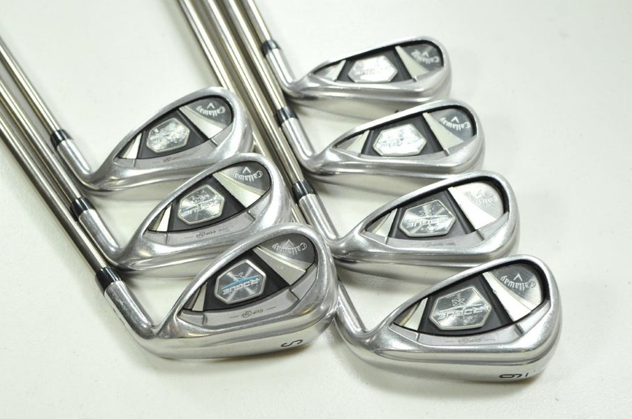 Callaway Rogue X 6-PW,AW,SW Iron Set Senior Flex Right Recoil Graphite # 201669