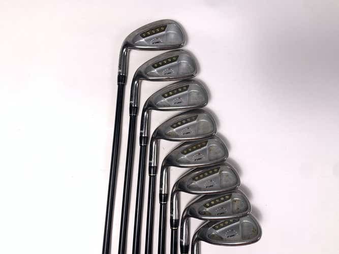 TaylorMade Rac OS Iron Set 5-PW+GW+SW Ultralite Senior Graphite Mens LH