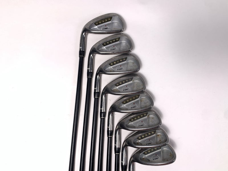 TaylorMade Rac OS Iron Set 5-PW+GW+SW Ultralite Senior Graphite Mens LH