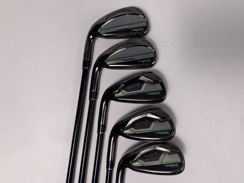 TaylorMade RocketBallz Max Iron Set 4-PW Program 55g Regular LH No 6 or 9 iron