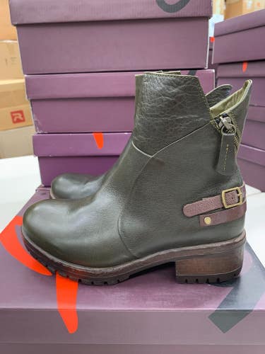 Bueno Footwear Fallon Olive Green Boot Women's Size 37 38 39 B2284 Leather