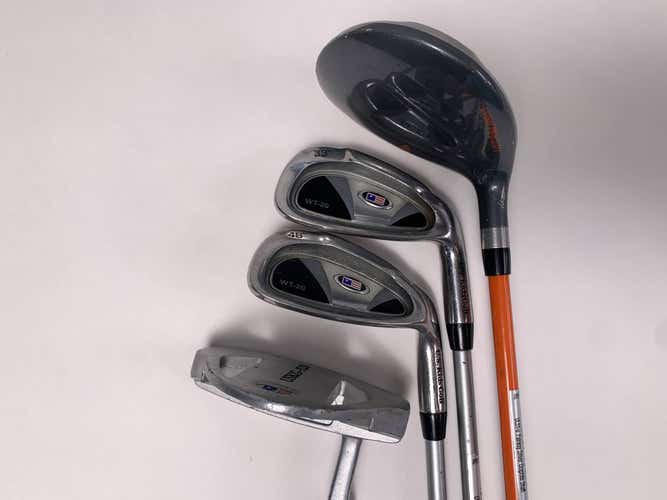 U.S. Kids Golf WT-20 51'' Orange Club Set Driver 6iron PW Putter 51" Junior RH
