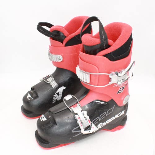 Nordica Speed Machine J2 Kids Ski Boots - Size 2.5 / Mondo 20.5 Used