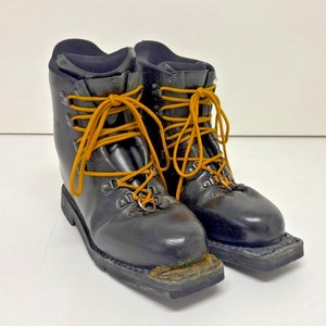Asolo Extreme 3-Pin 75mm Black Leather Telemark Ski Boots US 11.5 EU 45 GREAT