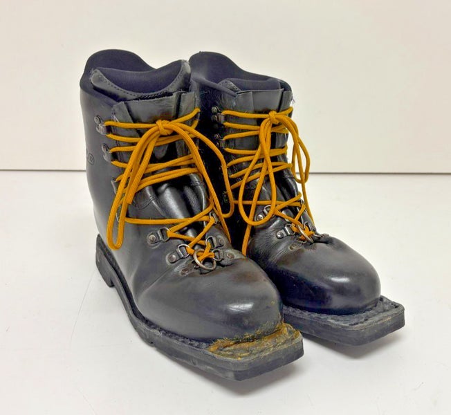 Asolo Extreme 3-Pin 75mm Black Leather Telemark Ski Boots US 11.5 EU 45 GREAT