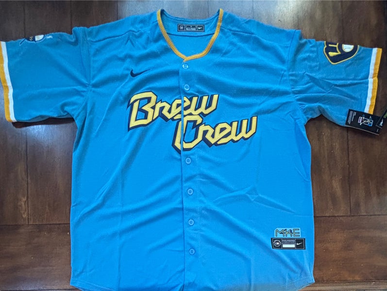 Milwaukee Brewers Brew Crew Jackson Chourio Adult XL Jersey NWT