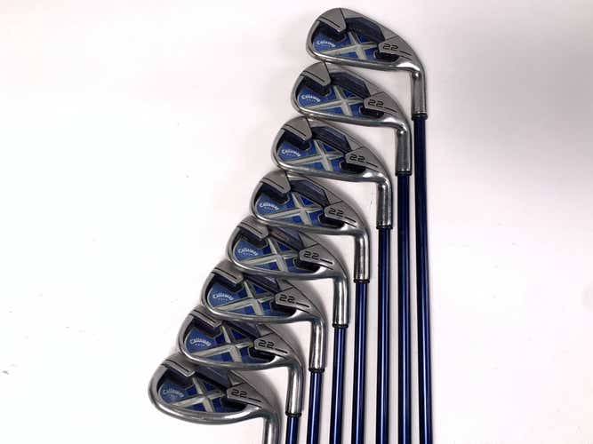 Callaway X-22 Iron Set 4-PW+SW Ladies Graphite Womens RH