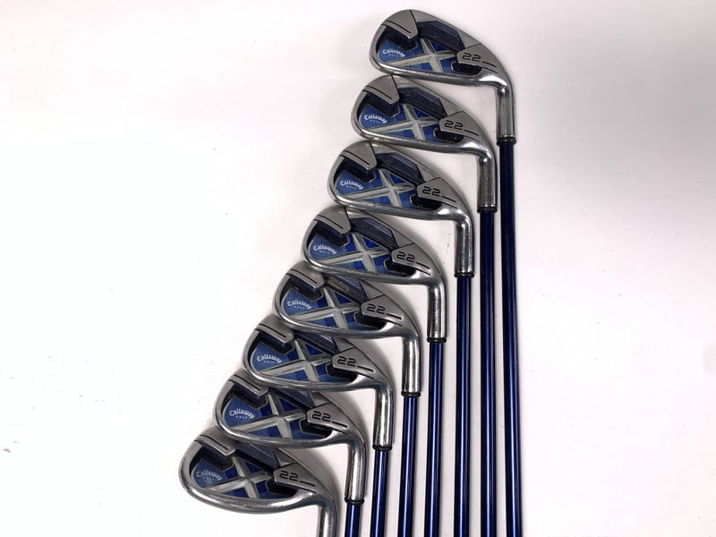 Callaway X-22 Iron Set 4-PW+SW Ladies Graphite Womens RH