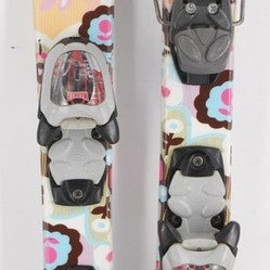 Roxy Flower Girl Kids Skis with Bindings - 100 cm Used