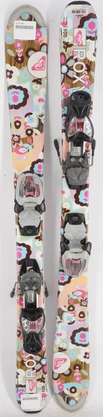 Roxy Flower Girl Kids Skis with Bindings - 100 cm Used