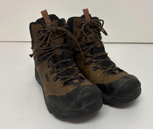 KEEN Revel IV Mid Polar Insulated Brown Leather Boots US Mens 11.5 EU 45