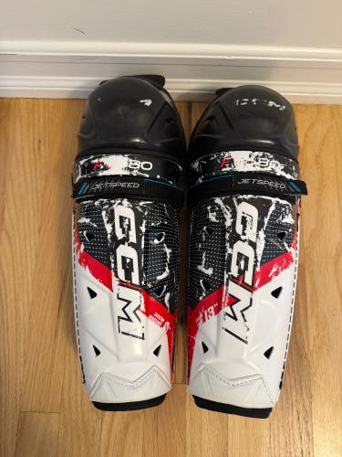 Junior CCM Jetspeed FT680 13" Shin Pads (Used)