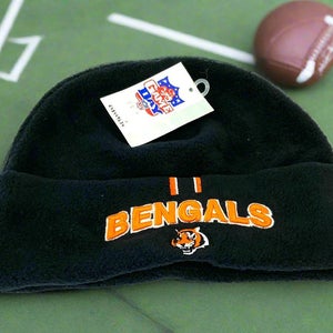 Cincinnati Bengals Vintage Late 90's NFL Youth Cuffed NOS Fleece Hat (New)
