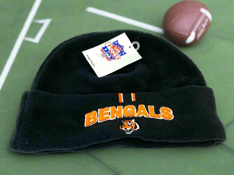 Cincinnati Bengals Vintage Late 90's NFL Youth Cuffed NOS Fleece Hat (New)
