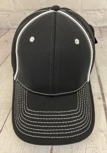 OC Sports PRO1125X Q3 100% Polyester Outdoor Fitted Hat Black White L/XL