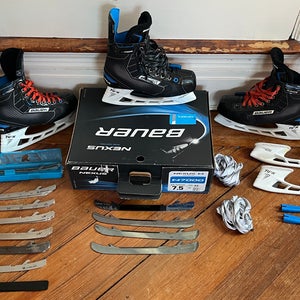 NEW Bauer Nexus N7000 Ice Hockey Skate RIGHT SKATE ONLY Extra Wide Width 7.5EE 7.5 EE
