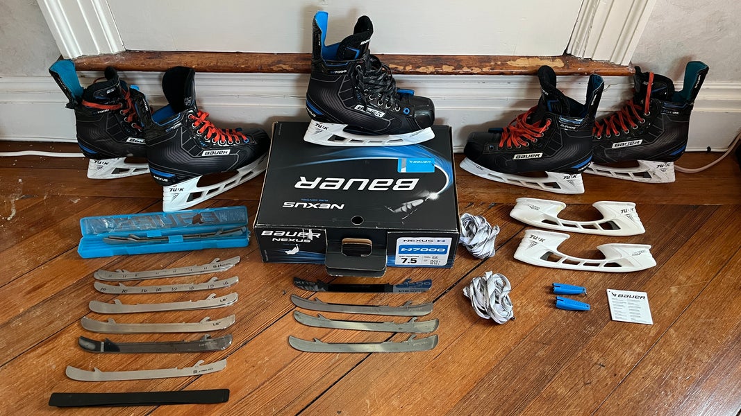 NEW Bauer Nexus N7000 Ice Hockey Skate RIGHT SKATE ONLY Extra Wide Width 7.5EE 7.5 EE
