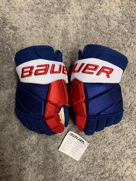 Bauer Vapor 2X Pro Stock Hockey Gloves 14" Blues Retro