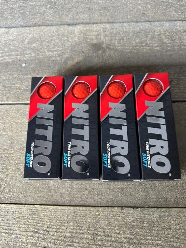 Nitro Tour Distance Soft 12 Pack Red Ultrasoft 65 Compression Golf Balls New