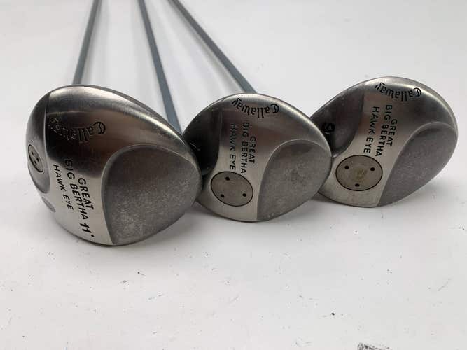 Callaway Hawkeye Wood Set DR 7 9 | 11* 21* 24* Hawk Eye UL Ladies Graphite RH