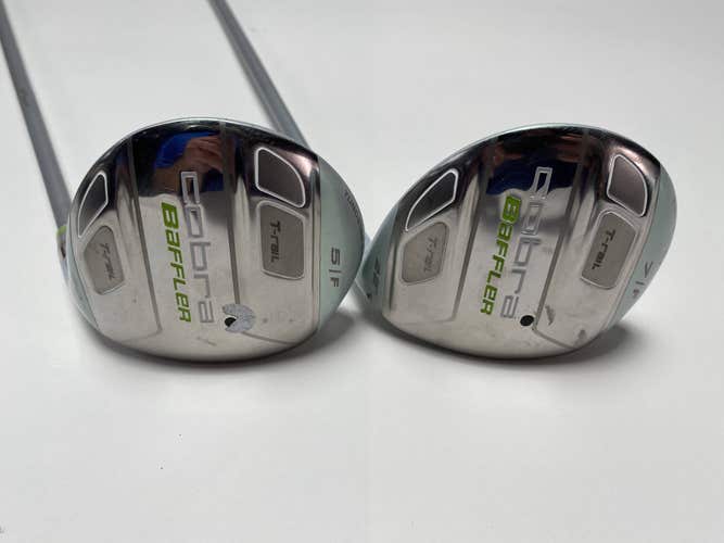 Cobra Baffler T-Rail 5 & 7 Fairway Wood Set 20* 22* Tour AD Baffler Ladies RH