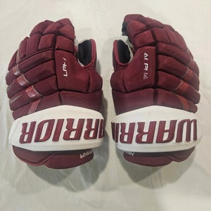 Game Used Warrior Alpha DX Pro Stock Gloves Colorado Avalanche Reverse Retro Megna 14”