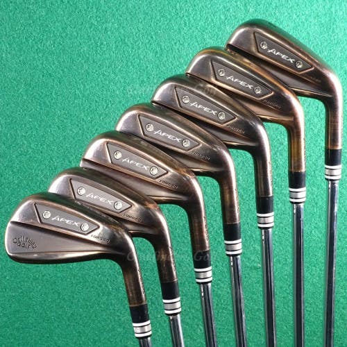 Callaway Apex Ai200 Brushed Copper 4-PW Iron Set Dynamic Gold 105 S300 Stiff