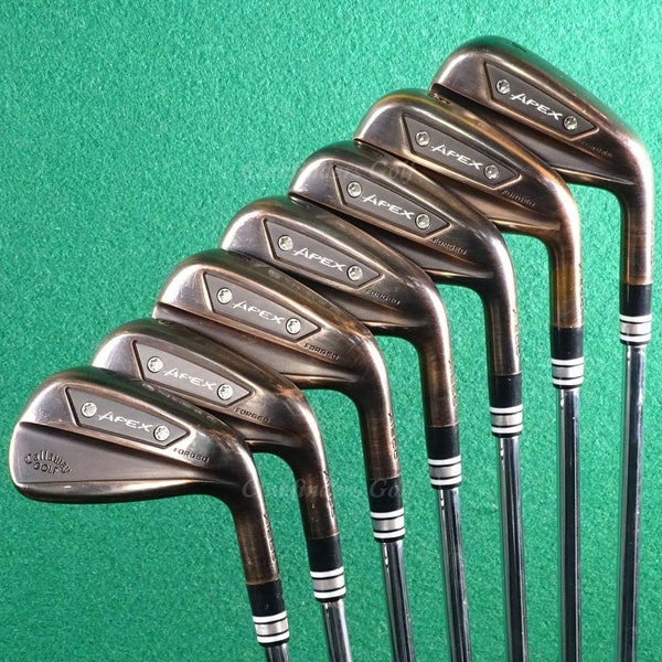 Callaway Apex Ai200 Brushed Copper 4-PW Iron Set Dynamic Gold 105 S300 Stiff
