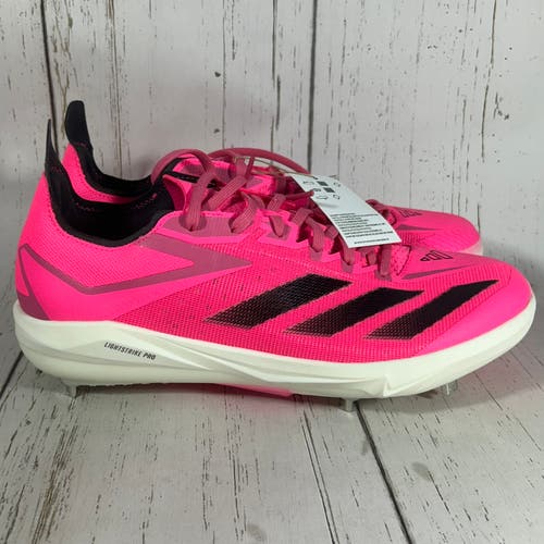 Adidas Adizero Electric+ Metal Baseball Cleats Pink Men's Size 11.5 IF8485